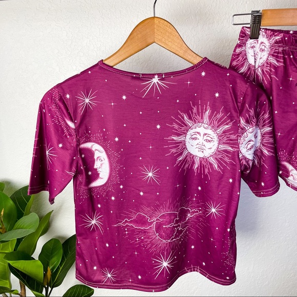 🛎️ 5/$20 NWT Nasty Gal Night and Day Sky Pajama Short Set - Picture 7 of 12